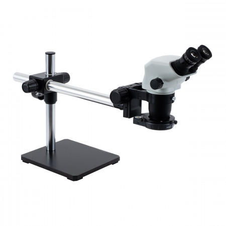 Z645 Zoom Stereo Microscope, Binocular, Boom Stand, 0.5x Aux Objective, LED140 Ring Light